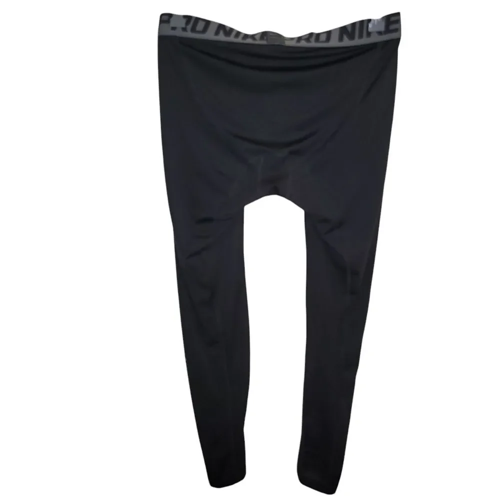 Nike Pro Dri-fit Compression Black Tights Pants Size Large